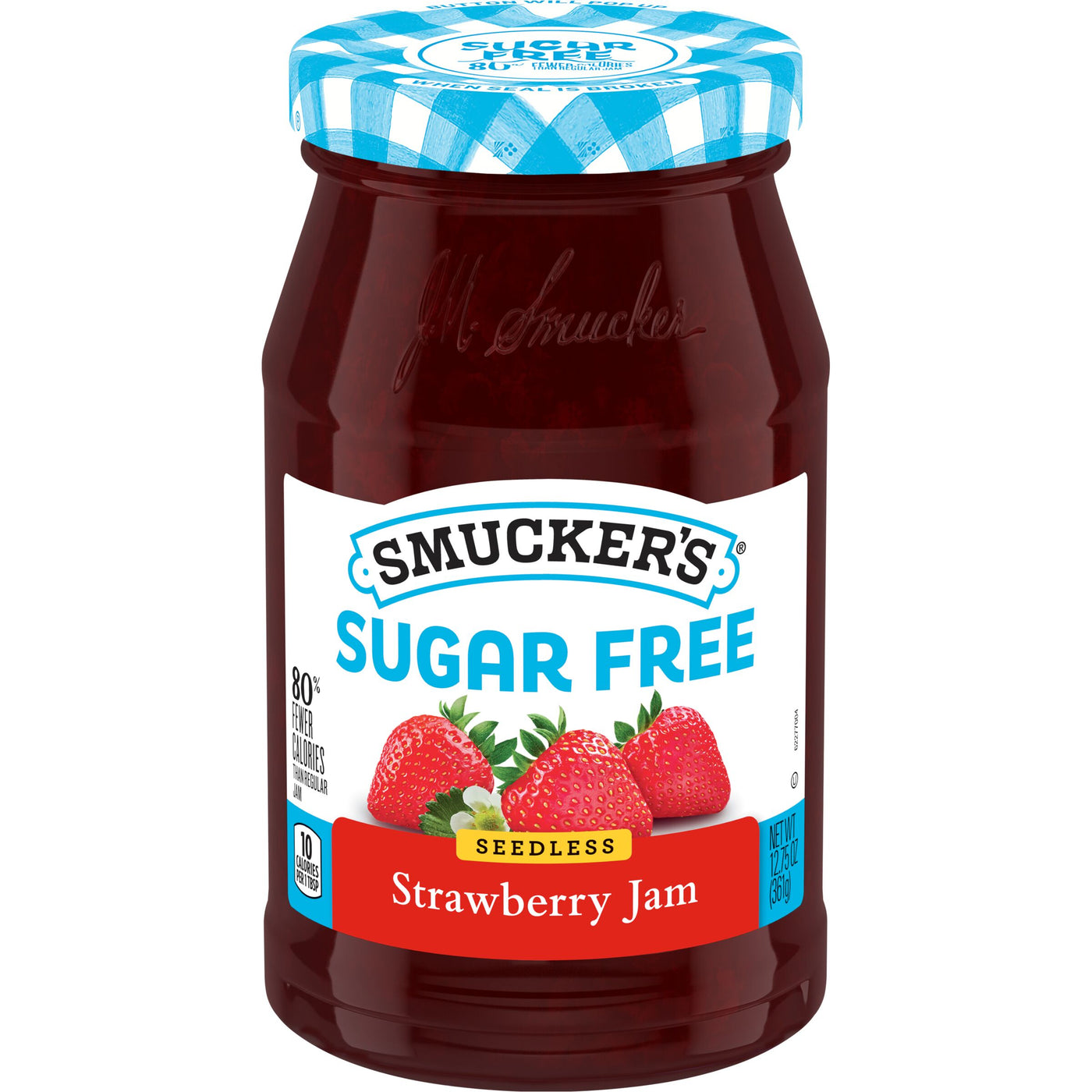 Smucker's Sugar Free Seedless Strawberry Jam with Splenda Brand Sweetener, 12.75 oz