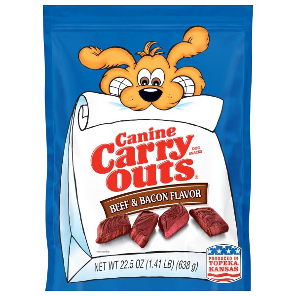 Canine Carry Outs Beef & Bacon Flavor Dog Treats, 22.5oz Bag