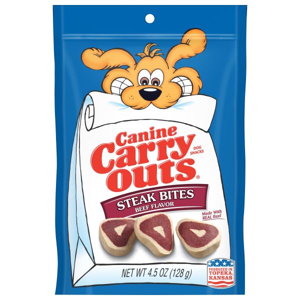 Canine Carry Outs Steak Bites Beef Flavor Dog Treats, 4.5 oz