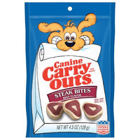 Canine Carry Outs Steak Bites Beef Flavor Dog Treats, 4.5 oz, Front