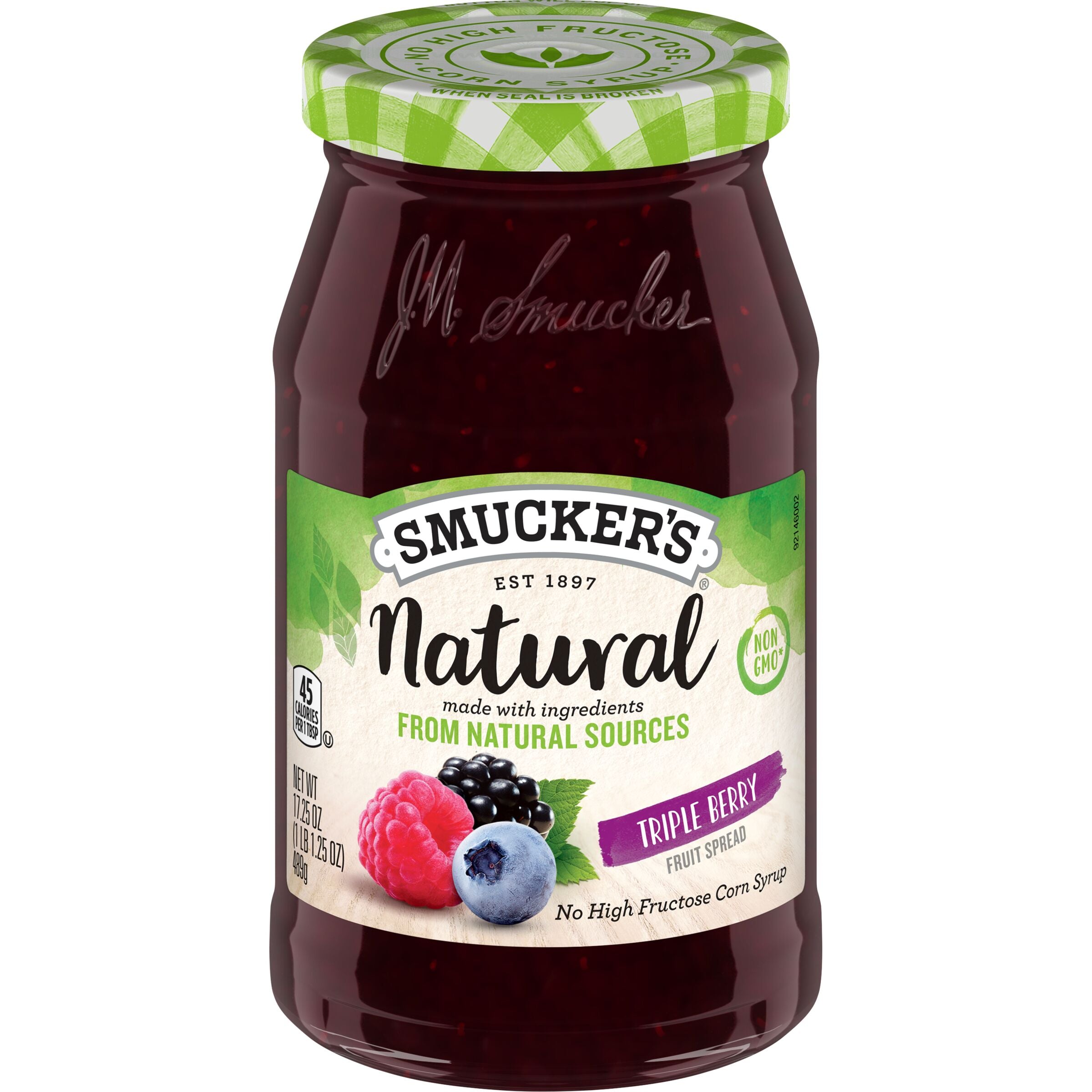 Smucker's Natural Triple Berry Fruit Spread, 17.25 oz · The J.M.