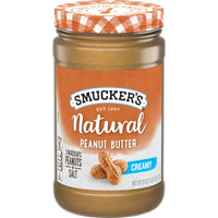 Smucker's Natural Creamy Peanut Butter, 26 oz, Front