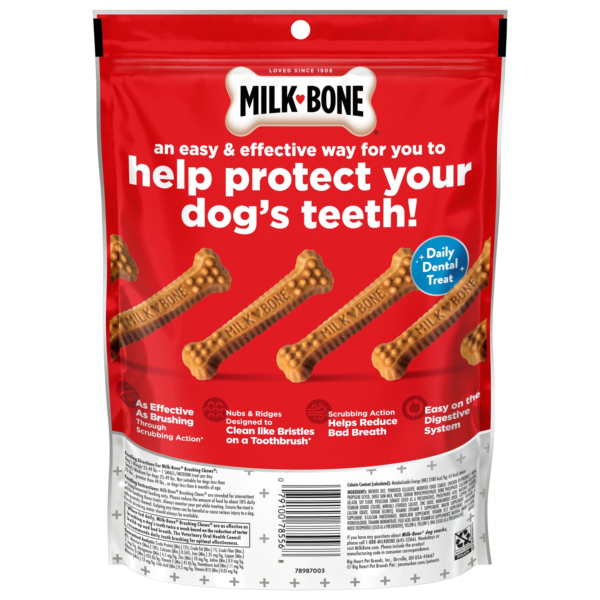 Milk-Bone Brushing Chews Daily Dental Dog Treats, Small-Medium, 9 Count