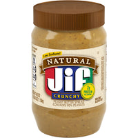 Jif Natural Crunchy Peanut Butter, 40 oz, Front