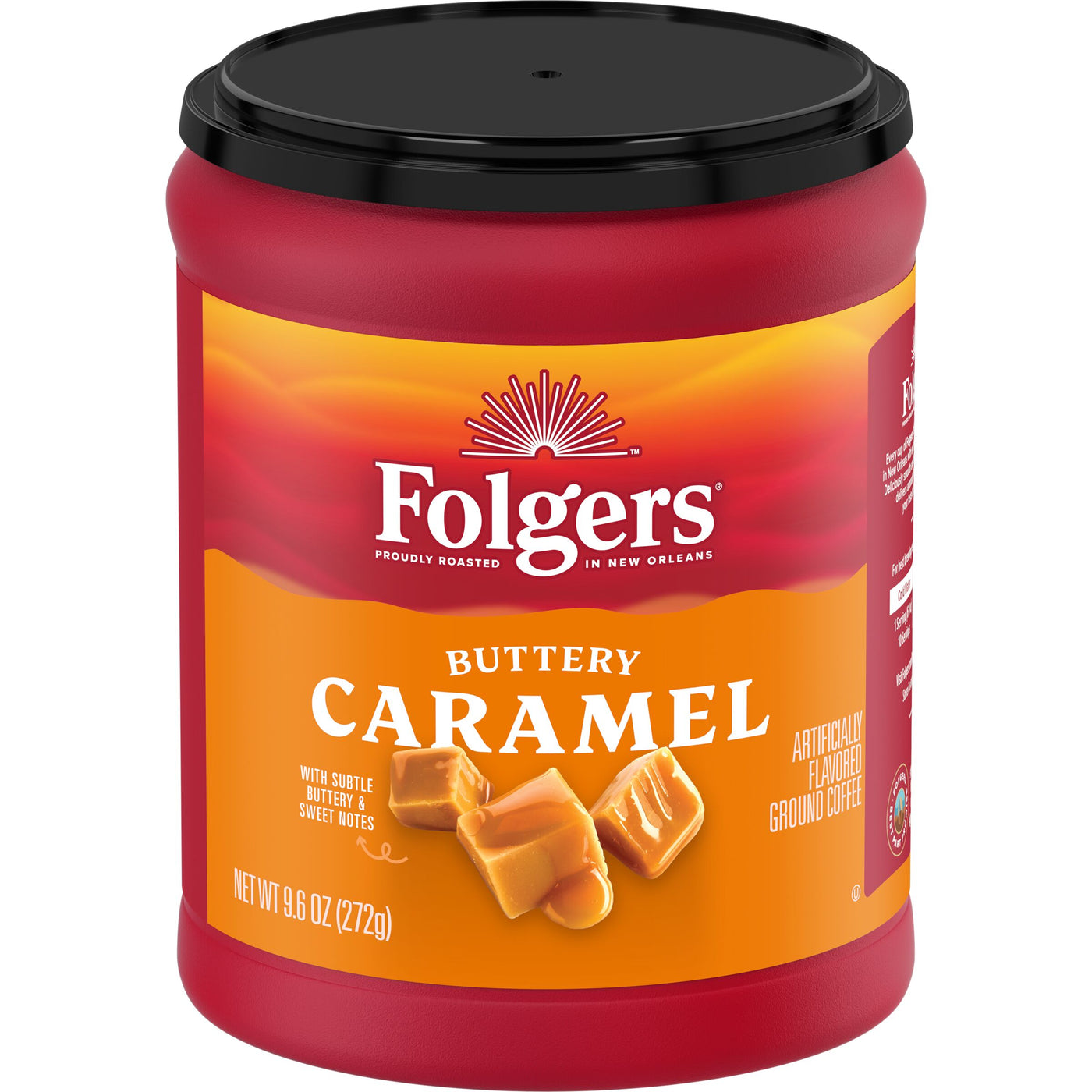 Folgers Buttery Caramel Flavored Ground Coffee, 9.6 oz