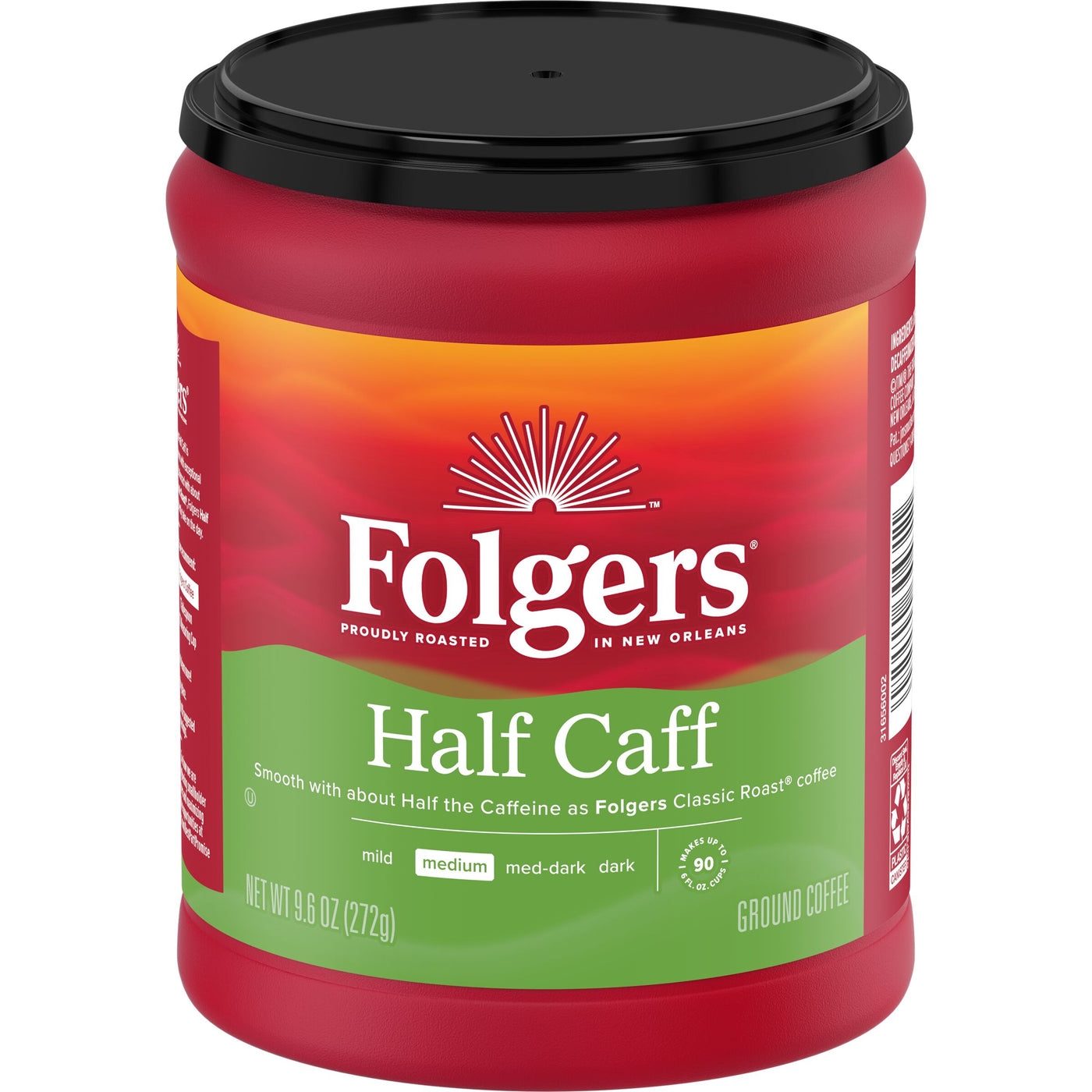 Folgers Half Caff, Medium Roast, Ground Coffee