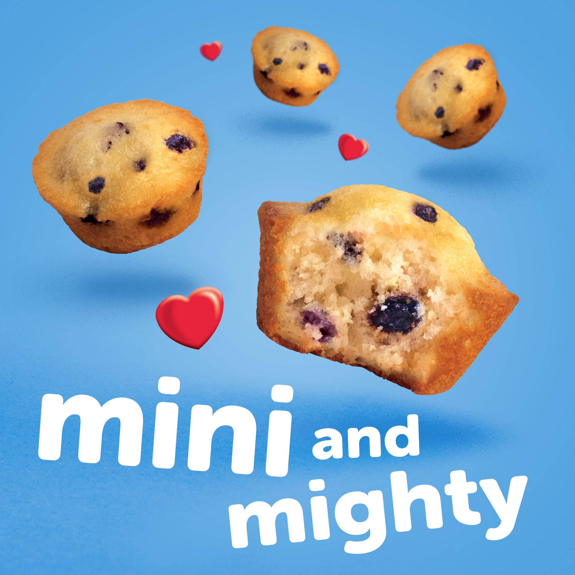 Hostess Blueberry Flavored Mini Muffins Pouches, 5 Count, "Mini and mighty"