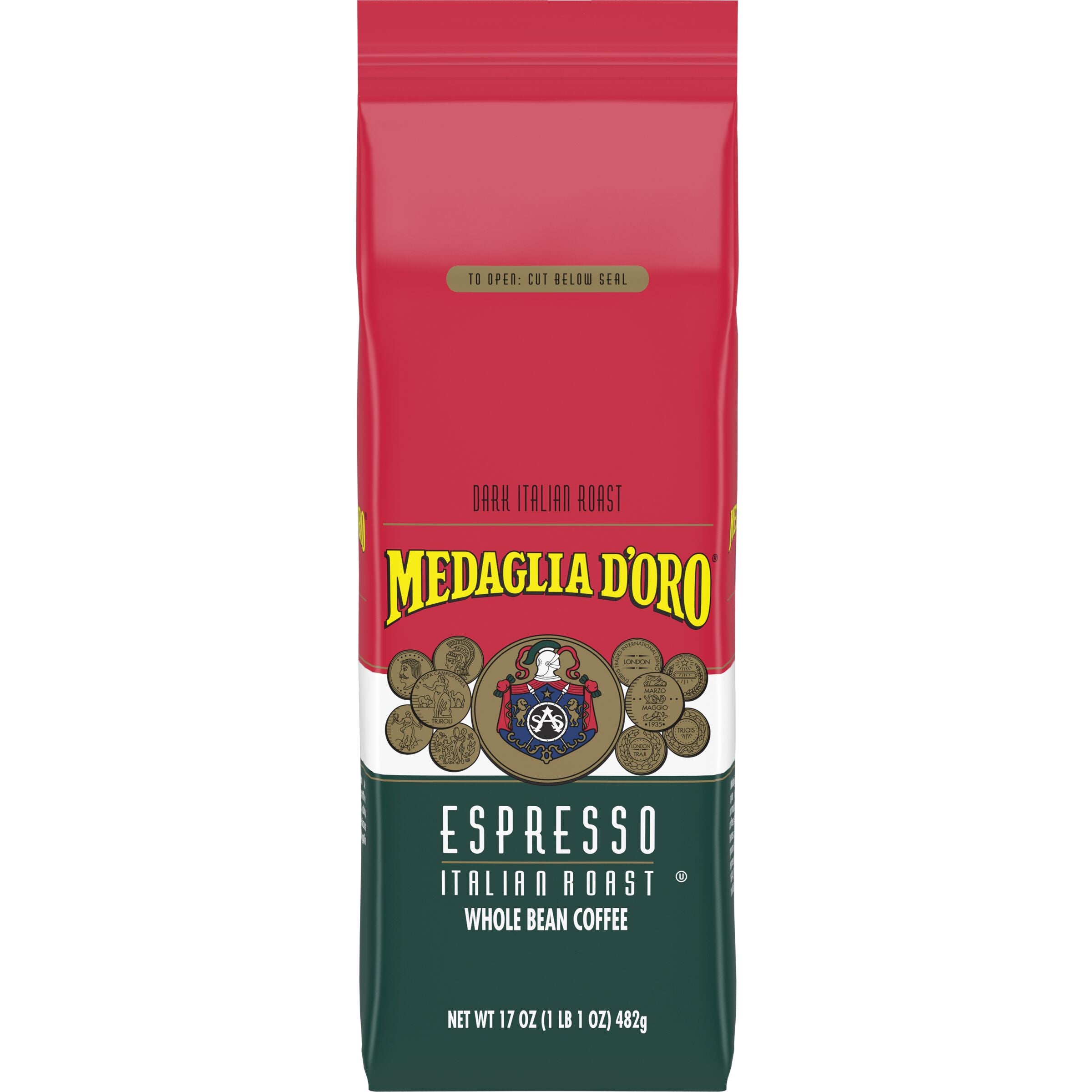 Medaglia d'Oro Espresso, Whole Bean Coffee, 17 oz