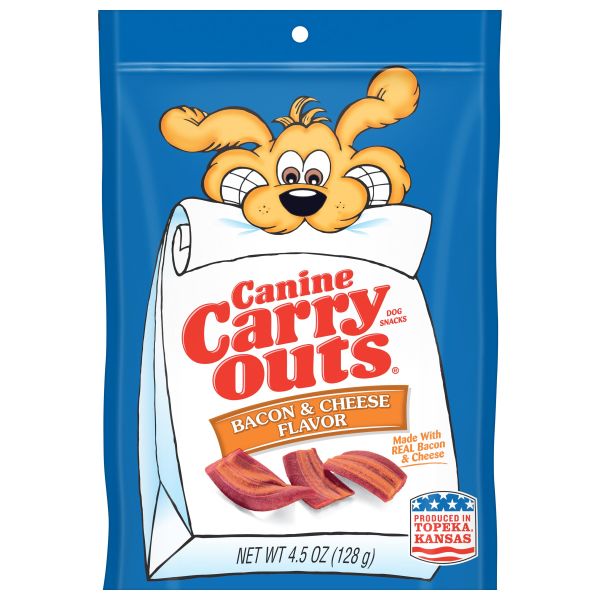 Canine Carry Outs Bacon & Cheese Flavor Dog Treats, 4.5oz