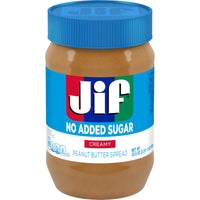 Jif No Added Sugar Creamy Peanut Butter, 33 oz, Back