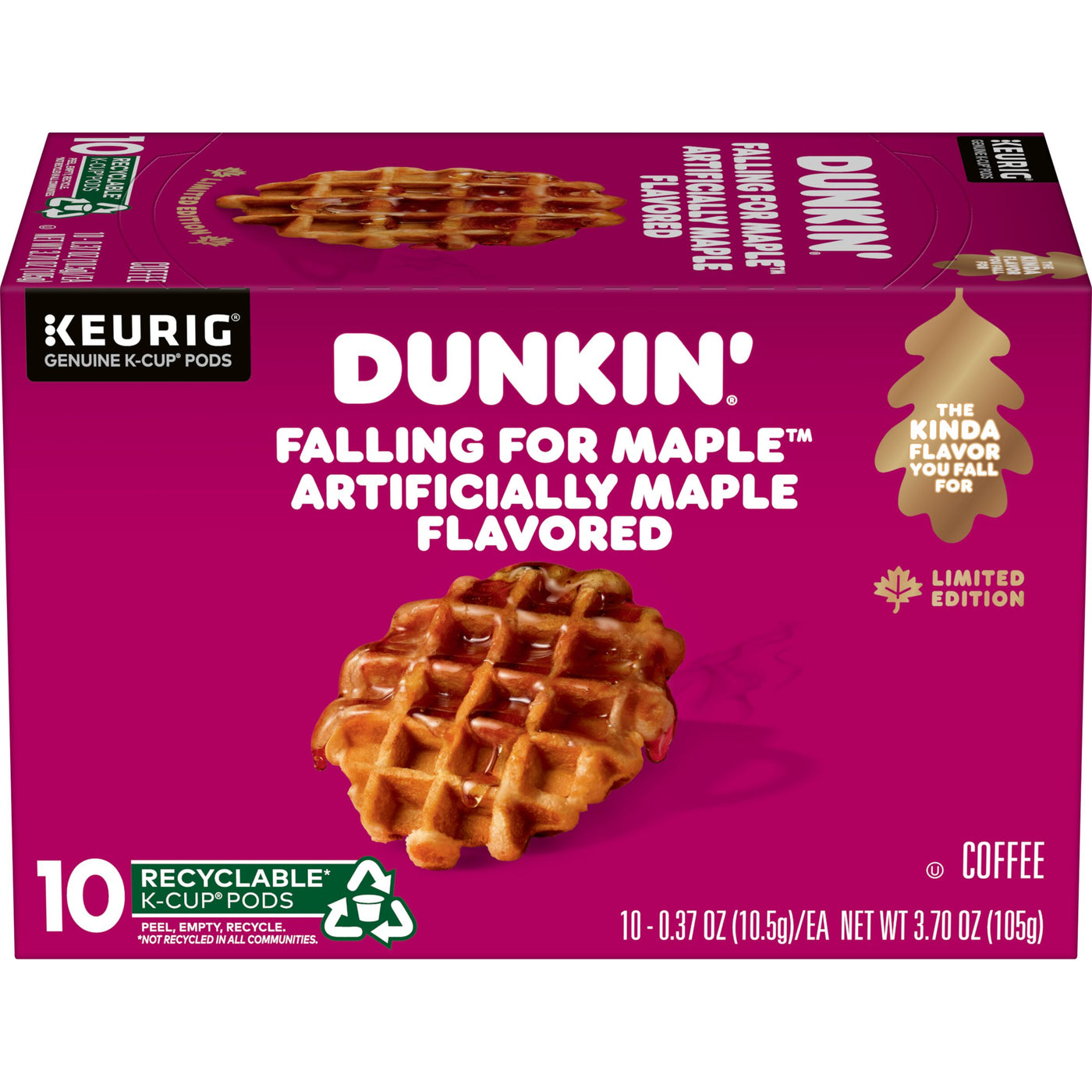 Dunkin' Falling for Maple Flavored Coffee, K-Cup Pods, 10 Count