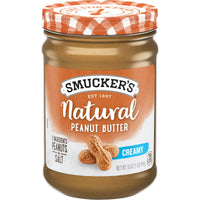 Smucker's Natural Creamy Peanut Butter, 16 oz, Front