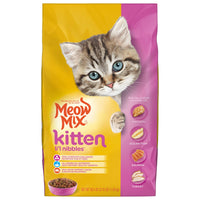 Meow Mix Kitten Li'l Nibbles Dry Cat Food, 3.15 lb, Front