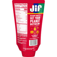 Jif Squeeze Creamy Peanut Butter, 13 oz