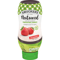 Smucker's Natural Strawberry Squeezable Fruit Spread, 19 oz, Front