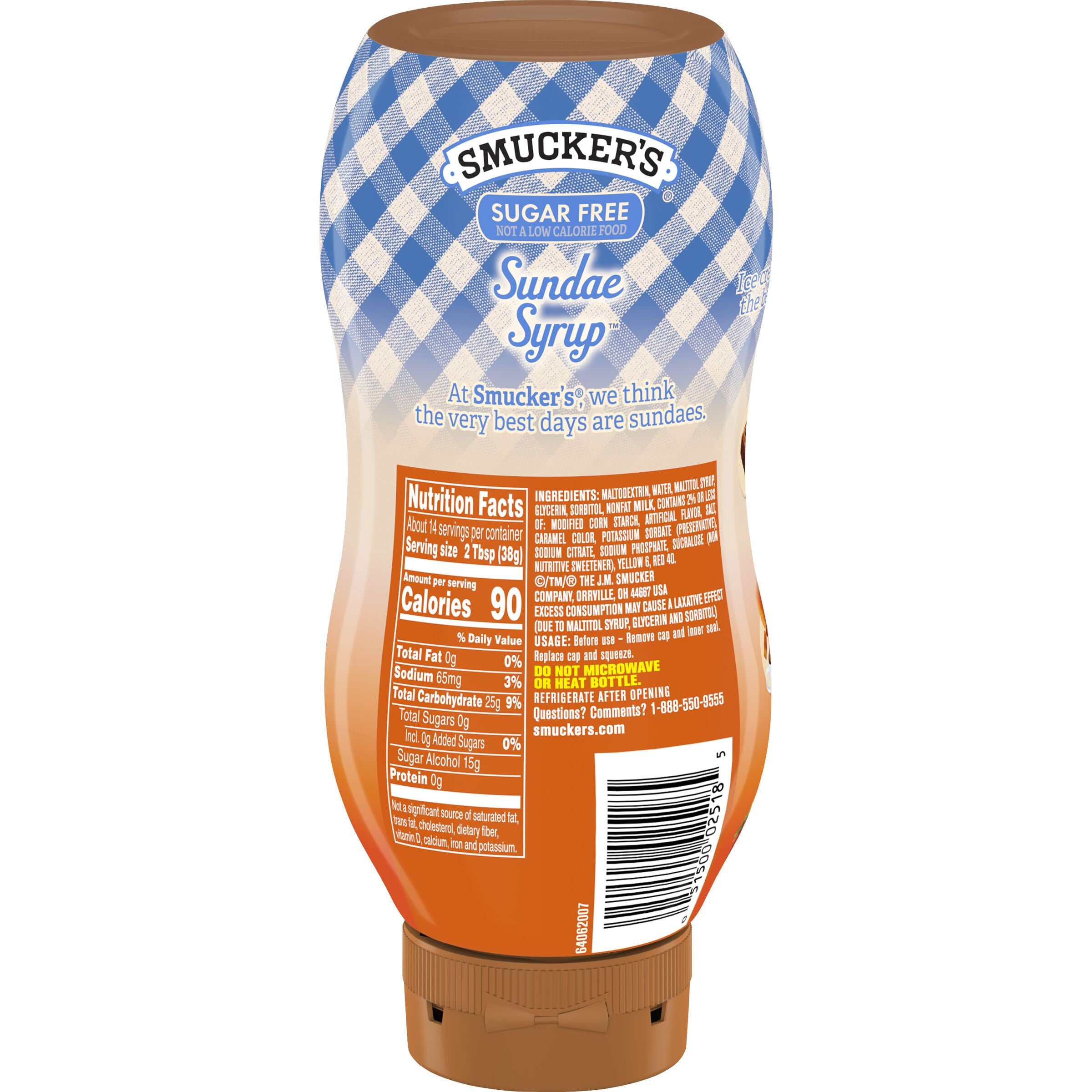 Smucker's Sundae Syrup Sugar Free Caramel Flavored Syrup