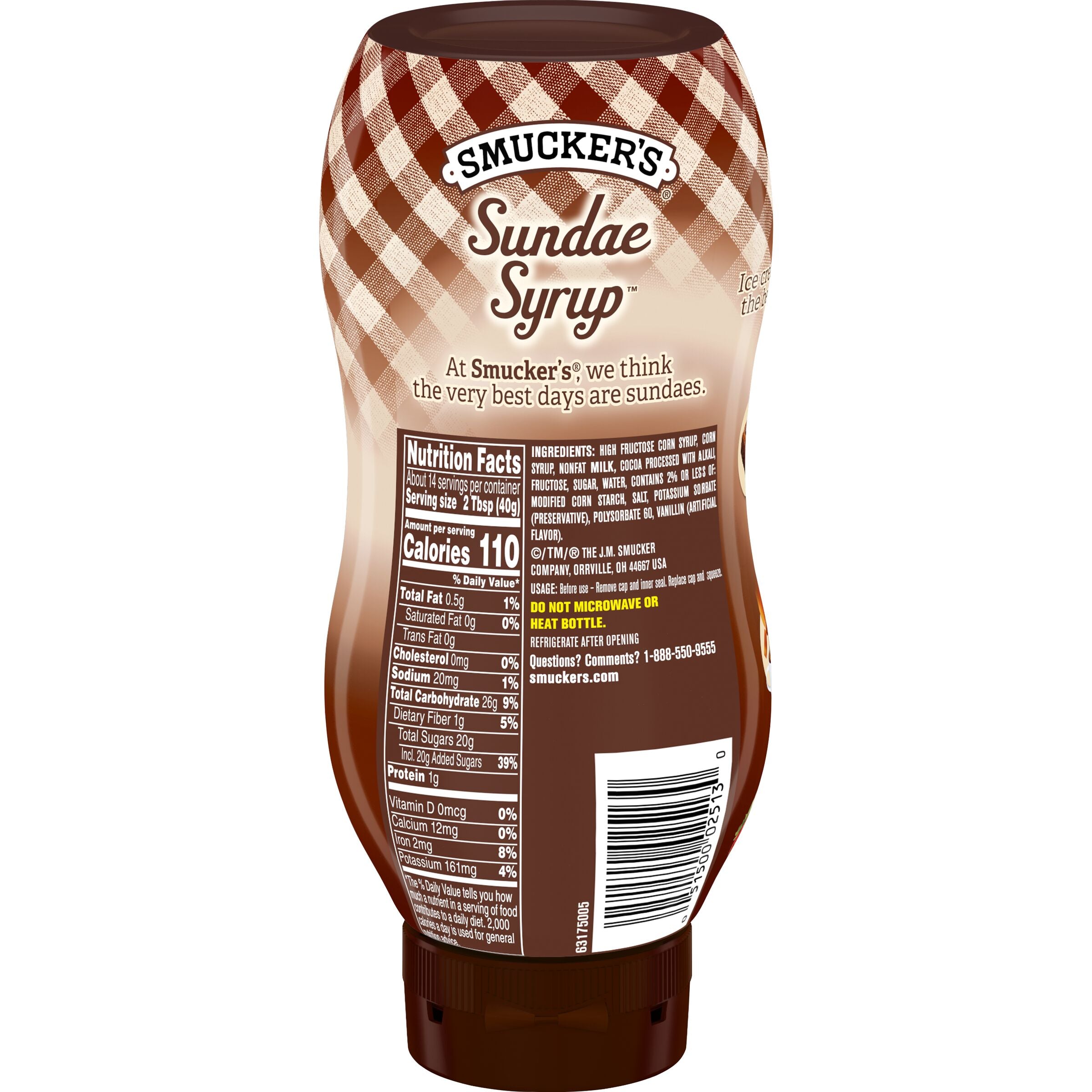 Smucker's Sundae Syrup Chocolate Flavored Syrup, 20 oz