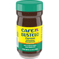 Cafe Bustelo Decaf Espresso Style, Instant Coffee Jar, 3.5 oz