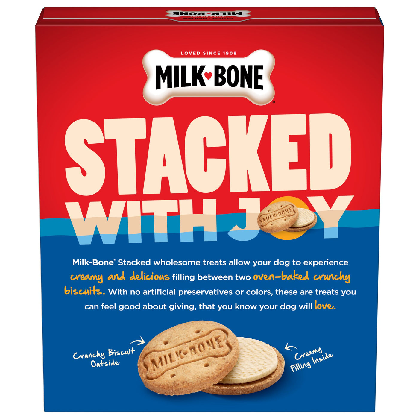 Milk-Bone Stacked Molasses and Peanut Butter Dog Treats, 10 oz