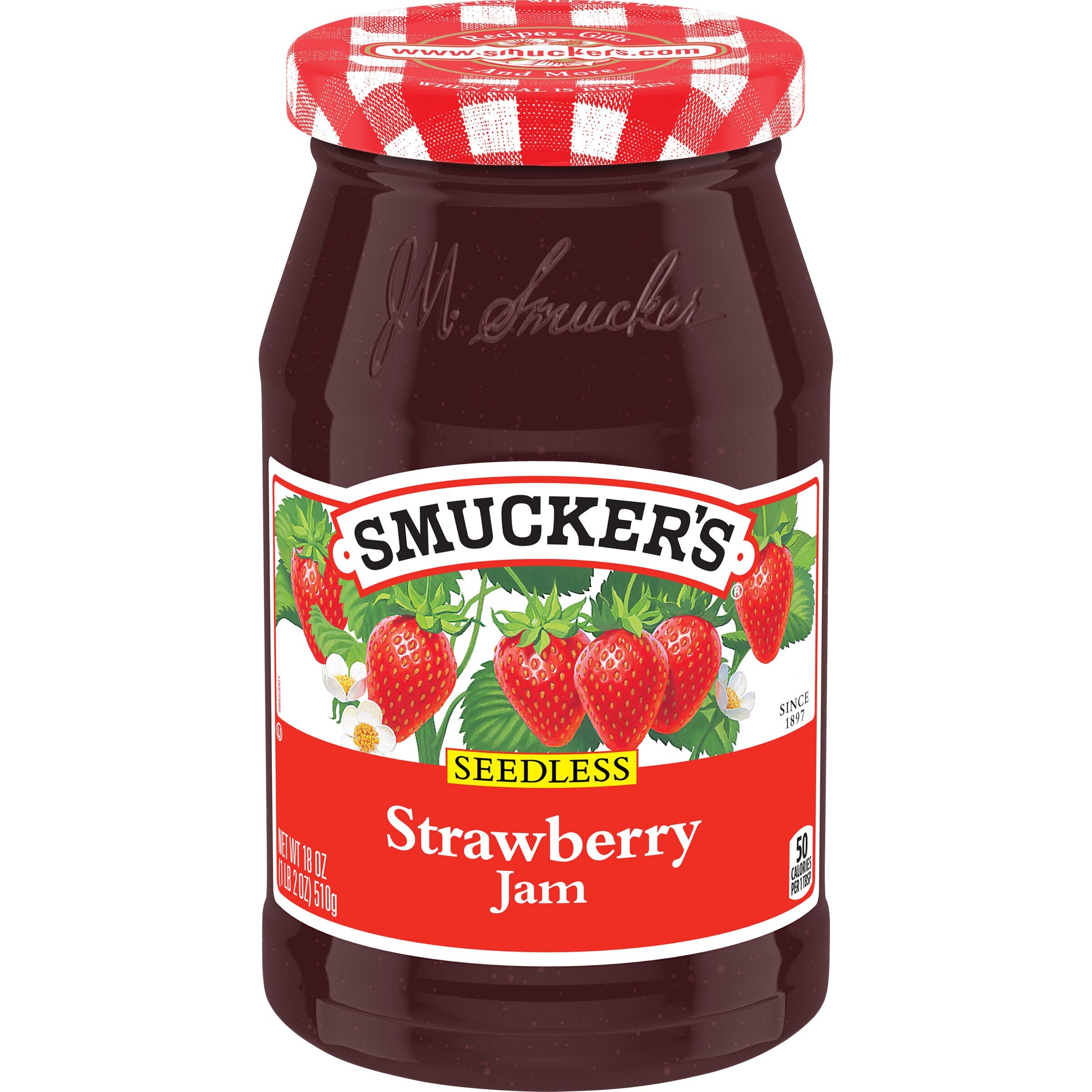 Smucker's Seedless Strawberry Jam, 18 oz, Front