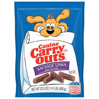 Canine Carry Outs Sausage Links Beef Flavor Dog Treats, 22.5oz Bag, Front