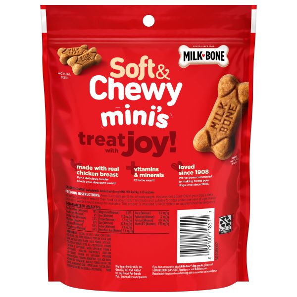 Milk-Bone Soft & Chewy Mini’s Dog Treats Made With Real Chicken, 4.5 oz