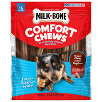 Milk-Bone Comfort Chews, Dog Chews with Unique Chewy Texture and Real Beef, 40.8 oz