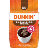 Dunkin' Original Blend Medium Roast Whole Bean Coffee, 18 oz, Front